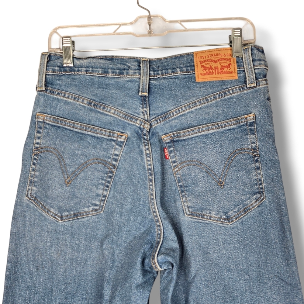 Levi's Ribcage Straight Ankle Jean Women's Size 29 High Rise Button Fly 27" L - Picture 11 of 16